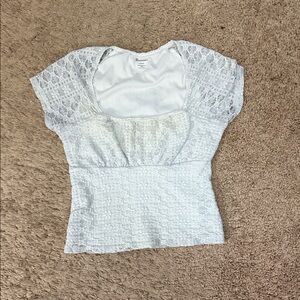 No Boundaries White Lace Crop Top